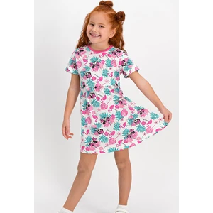 Minnie Mouse Lisanslı Pembe Kız Çocuk Homewear Elbise
