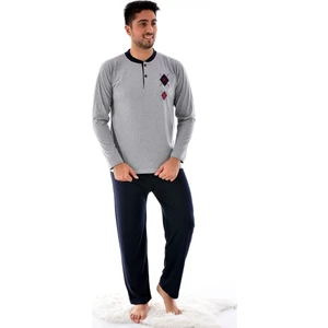 Ri̇molli̇ Erkek 2031 Uzun Kol Süprem Pijama Takımı Gri