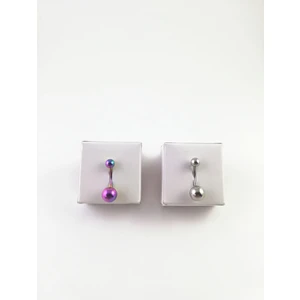 316L Cerrahi Çelik 2 Renklik Göbek Piercing Set