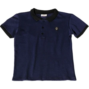 P Desenli Yakalı Erkek Çocuk T-Shirt