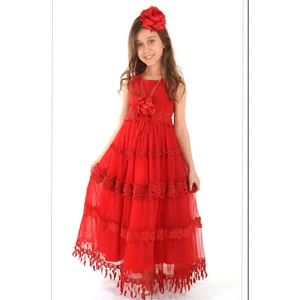 Mialora Couture Kız Çocuk Abiye Elbise Kırmızı