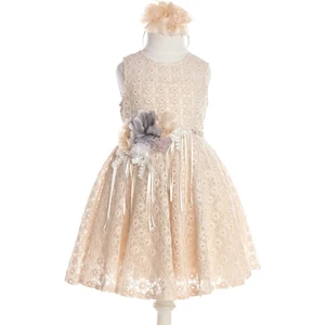 Mialora Couture Kız Çocuk Abiye Elbise Ekru