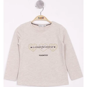 Kız Çocuk Surprise Kalp Nakışlı Tişört