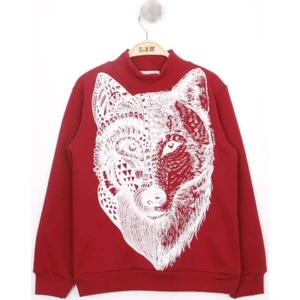 Erkek Çocuk Kurt Baskılı Sweatshirt