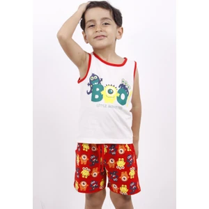 Erkek Çocuk Boo! Baskılı Şortlu Takım
