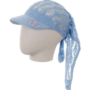 Ağ Örgü Bandana Mavi