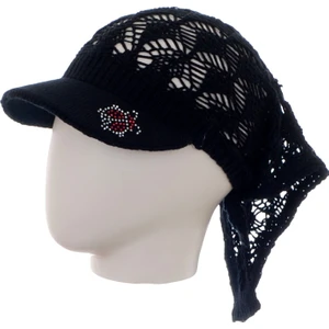 Ağ Örgü Bandana Siyah