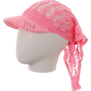 Ağ Örgü Bandana Pembe