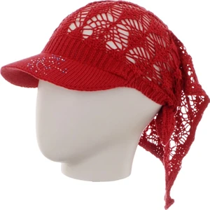 Ağ Örgü Bandana Kırmızı