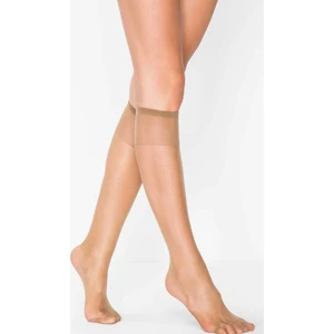 Fit 15 Parlak Ince Dizaltı Pantolon Çorap | Vizon