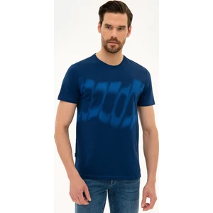 Pierre Cardin Erkek Lacivert Slim Fit Bisiklet Yaka T-Shirt 50226354-VR033