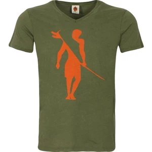 V Yaka Baskılı Erkek T-Shirt 20592