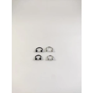 316L Cerrahi Çelik Iki Renk Dörtlü Set 6-8 mm Top Uçlu Septum Piercing