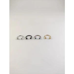 316L Cerrahi Çelik Dörtlü Set Dört Renk 10MM Top Uçlu Septum Piercing