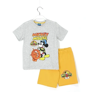 Mickey Mouse Baskılı Erkek Çocuk Şortlu Takım