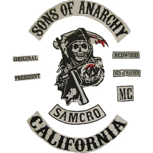 Metal Giyim Sons Of Anarchy 9 Parça Patch Seti