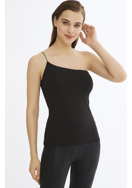 Siyah One Shoulder Atlet S