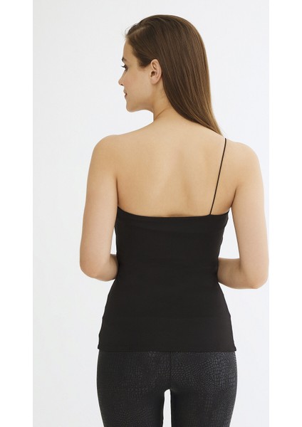 Siyah One Shoulder Atlet S