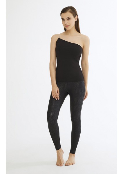Siyah One Shoulder Atlet S