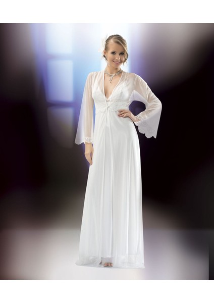 For Dreams 4997 Alzena İkili Gecelik Takım-Ekru