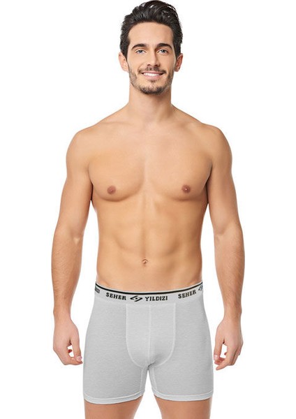 Erkek Likralı Boxer 3'Lü Paket