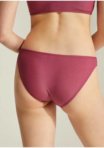 Çıtçıtlı Bikini Alt - Gül Rengi