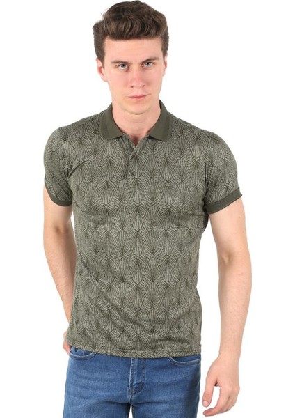 40220-0025 Slim Fit Haki T-Shirt