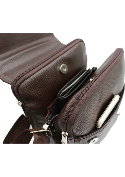 West Polo 5001 Erkek El ve Omuz Askılı Çanta Kahve