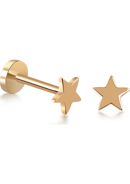 14 Ayar Altın Yıldız Tragus Piercing
