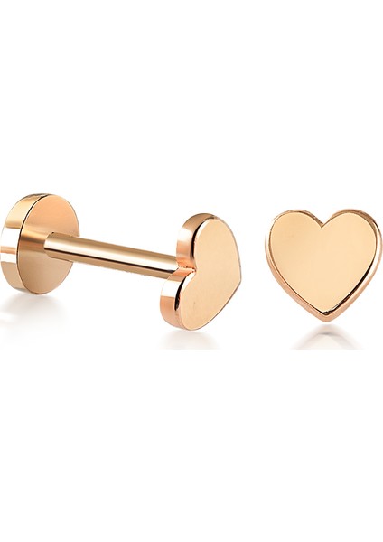 14 Ayar Altın Kalp Tragus Piercing