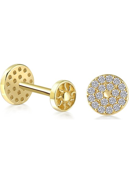 14 Ayar Altın Taşlı Tragus Piercing