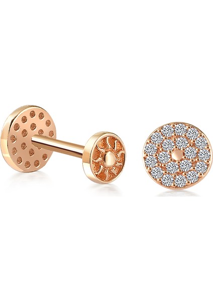 14 Ayar Altın Taşlı Tragus Piercing