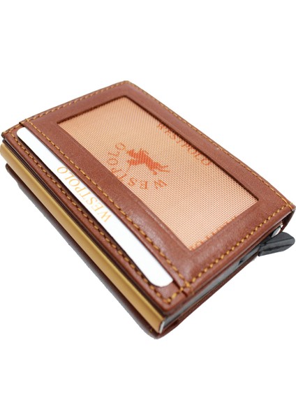 West Polo 5540 Deri Mekanizmalı Erkek Kartlık Cüzdan Taba fiyatları