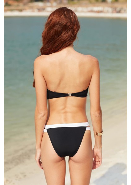 Soft Straplez Fermuar Detaylı Bikini Takım 201218 Siyah fiyatları
