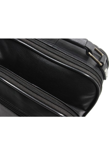 3009 Orta Kasalı Erkek Deri El ve Omuz Askılı Çanta Siyah fırsatları