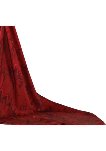 EL İŞÇİLİĞİ KADIN RENKLİ EBRU EŞARP 90*90 cm - E0056