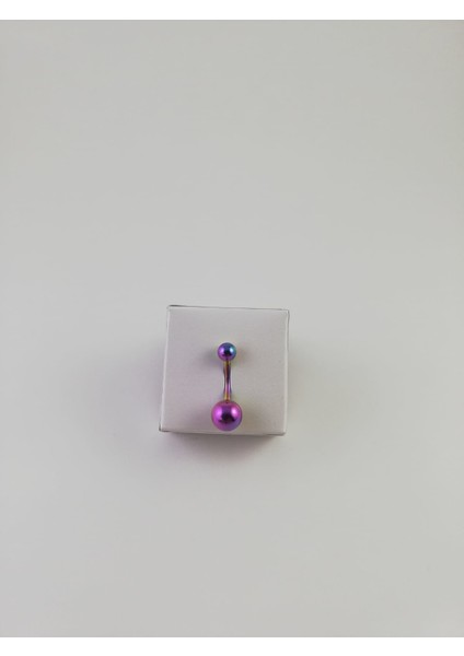 316L Cerrahi Çelik Rainbow Renk Göbek Piercing