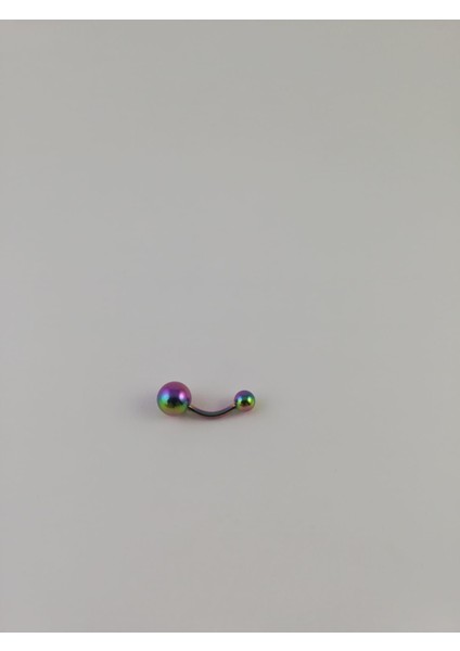 316L Cerrahi Çelik Rainbow Renk Göbek Piercing
