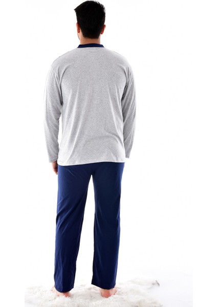 Ri̇molli̇ Erkek 930 Uzun Kol Süprem Pijama Takımı Gri