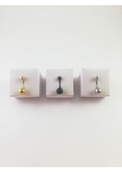 316L Cerrahi Çelik 3 Renklik Göbek Piercing Set