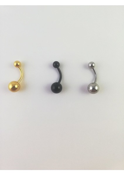 316L Cerrahi Çelik 3 Renklik Göbek Piercing Set