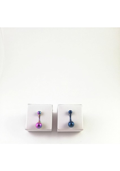 316L Cerrahi Çelik 2 Renklik Göbek Piercing Set