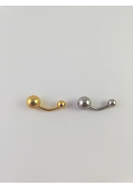 316L Cerrahi Çelik 2 Renklik Göbek Piercing Set