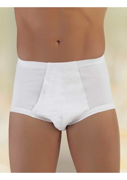 Beyaz Pamuklu Klasik Erkek Slip 6'lı Paket ME013