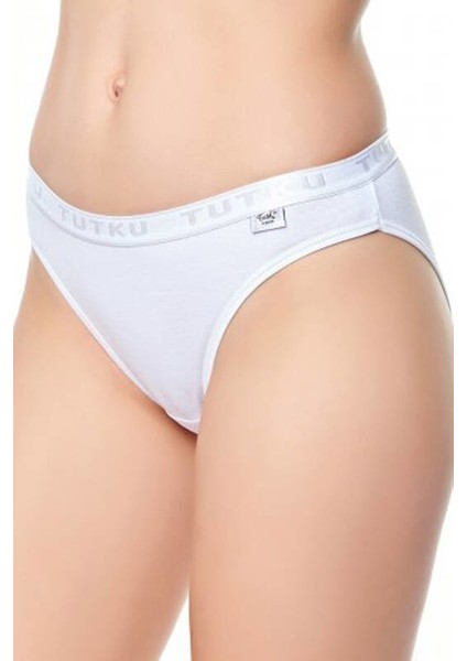 Kadın Tutku Yazılı Bikini Külot 12'li Paket