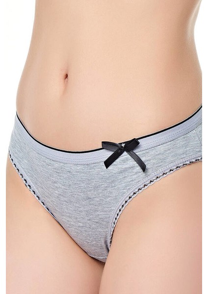 Kadın Bade Fiyonk Detaylı Bikini Külot 12'li Paket