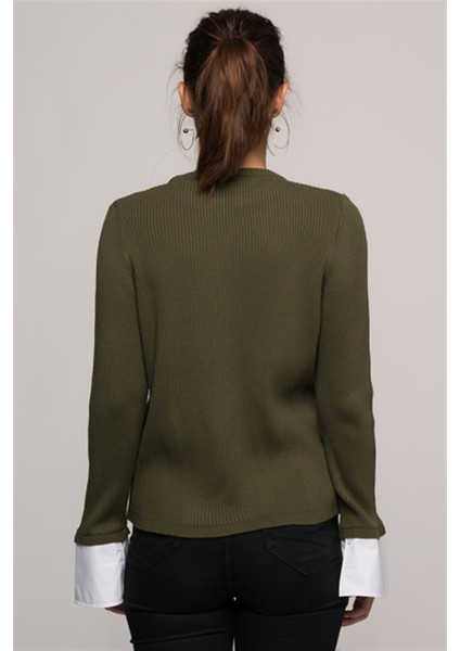 7376003 Ince Fitilli Kaşkorse Manşeti Garnili Uzun Kol Bluz fiyatları