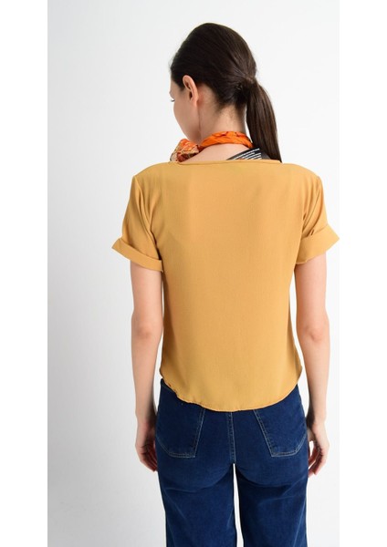 8122244 Kobe Tek Cepli Kısa Kol Bluz