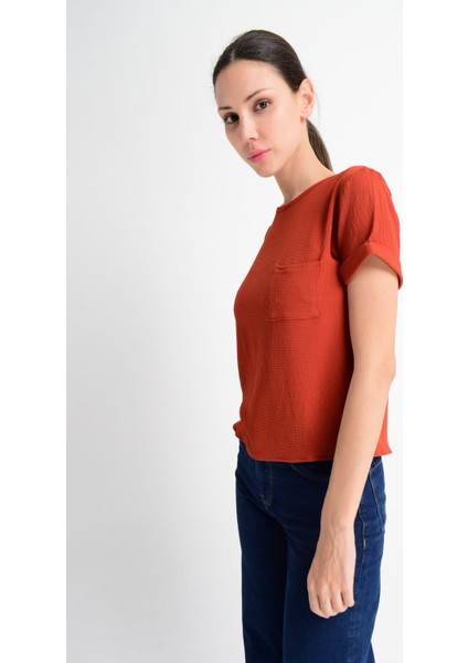 8122244 Kobe Tek Cepli Kısa Kol Bluz