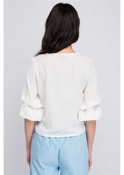 8122588 Kobe V Yaka Lastikli Iki Kat Kollu Bluz fiyatları